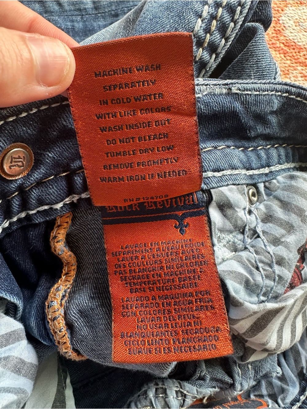 Rock Revival Betty mid rise bootcut jeans thick stitch rhinestone embroidered 26 - Picture 5 of 10